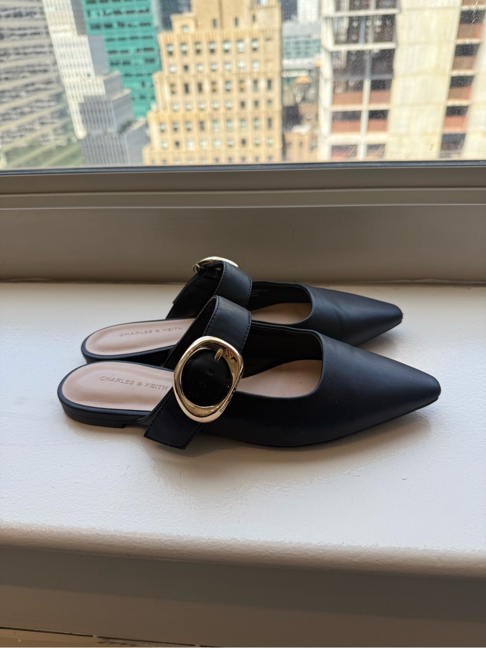 Charles & Keith Buckle-strap Flat Mules - Picture 5 of 8